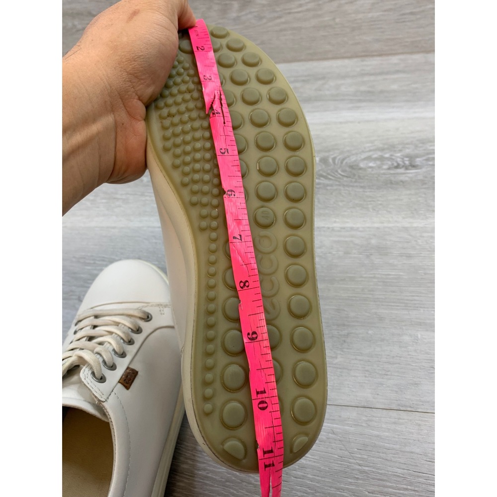 Ecco Soft 7 Women's White Leather Low Top Sneakers US 9-9.5 Comfort Shoes - Picture 9 of 10